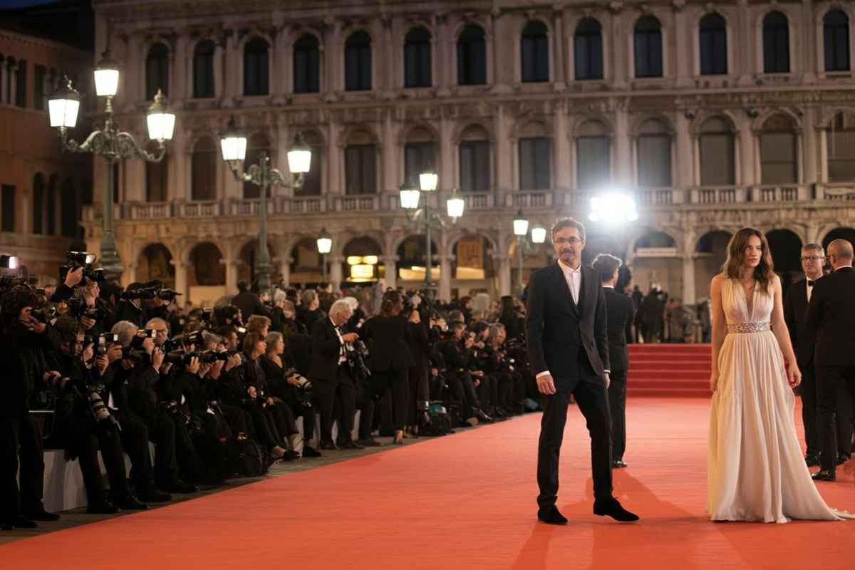 Willem Dafoe ed Emma Stone si scambiano un appassionato bacio a Venezia