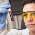 Un campione di sangue prelevato da un paziente